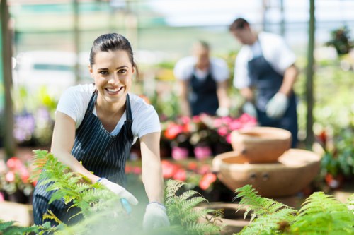 Inspector taking notes during a garden visit for a complaint